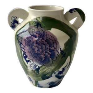 Image link Chrysanthemum Vase with handles (Olive)