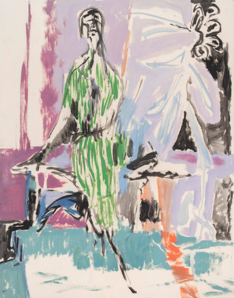 Image of Untitled (D130) 1950 “Figure in Striped Green Dress”