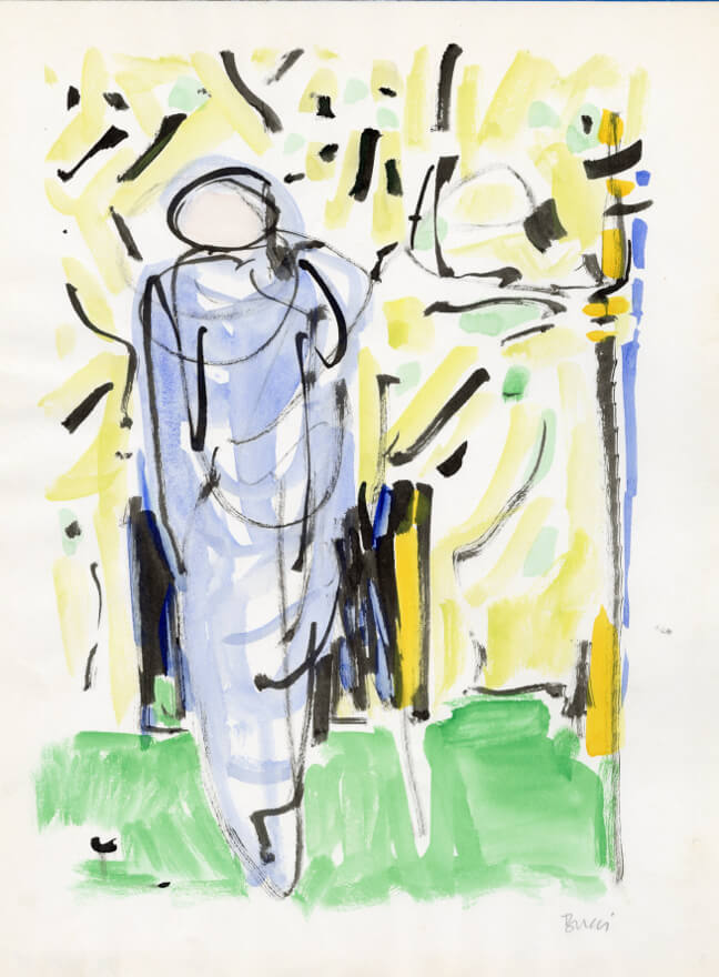 Image of Untitled (D142) Blue Robed Figure 1988