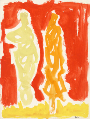 Photo of Untitled (D156) Two Abstract Figures artwork