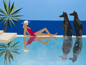Photo of Laura Hawk in Marbella artwork