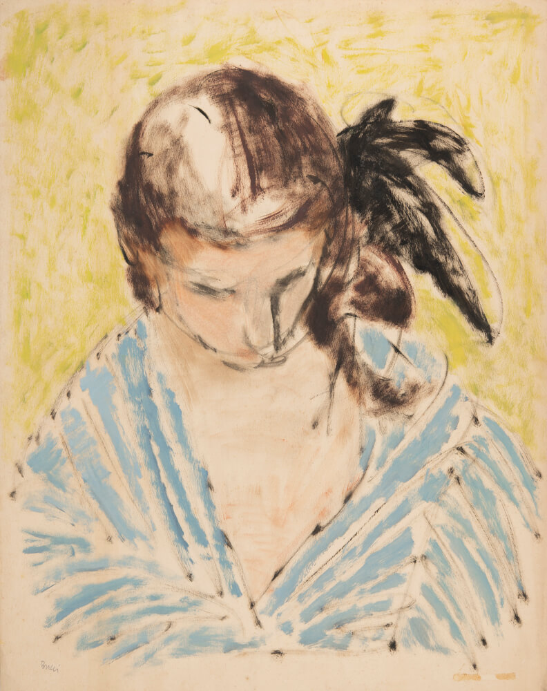Image of D174 Women, striped shawl 1951