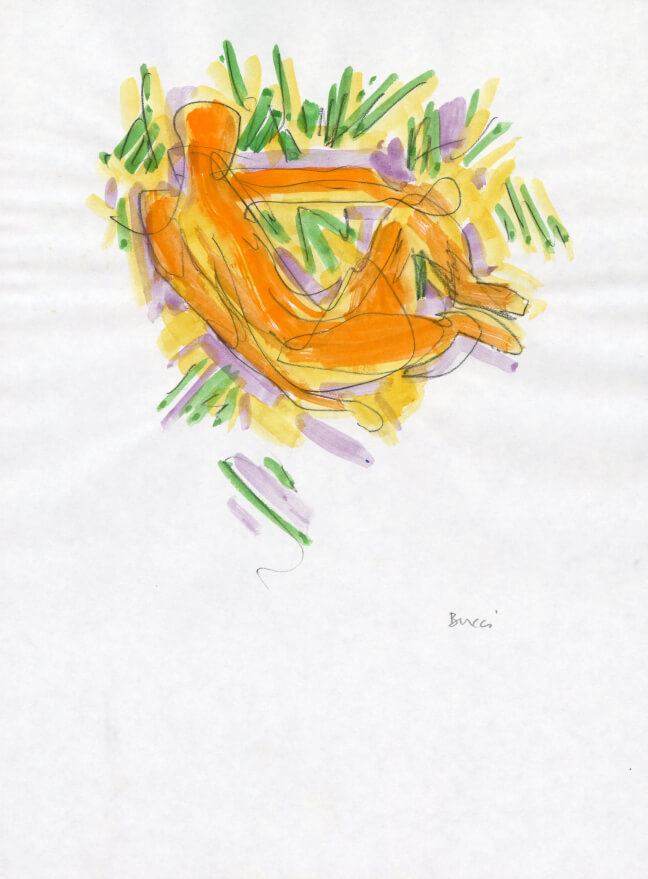 Image of Untitled (D203) Orange Seated Figure 1992