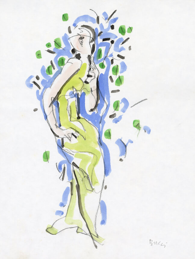 Image of Untitled (D204) Figure in Lime Dress 1992