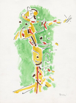 Photo of Untitled (D216) Figure with Green Background 1991 artwork