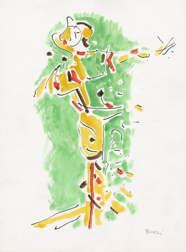 Image of Untitled (D216) Figure with Green Background 1991