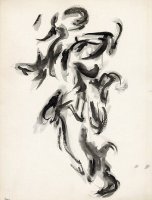 Photo of Untitled (D219) Black and White Figure 1950’s artwork