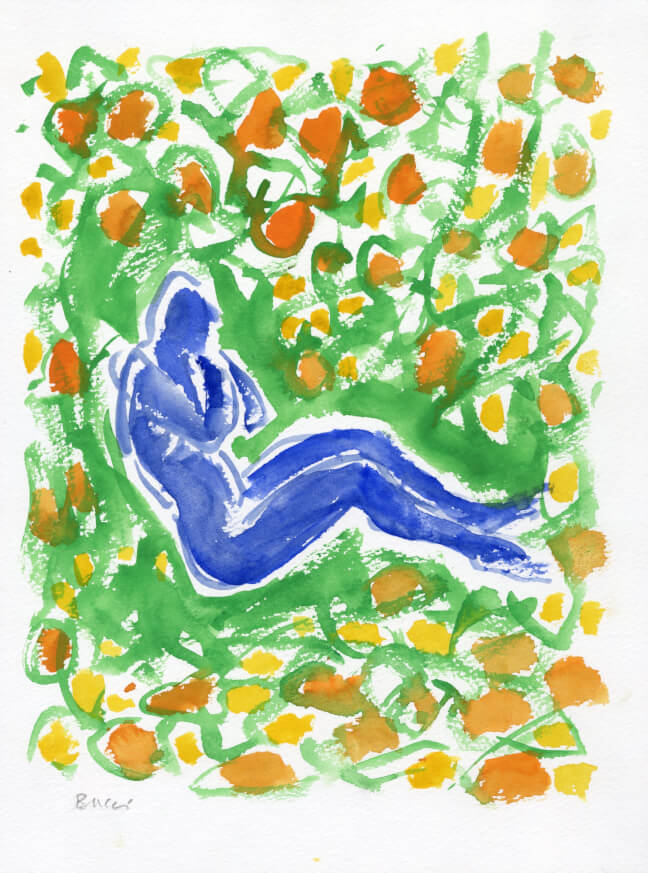Image of Untitled (D222) Reclining Blue Figure 2009