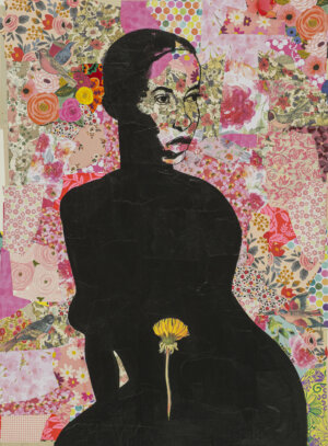Photo of Pink Flowers Black Woman artwork