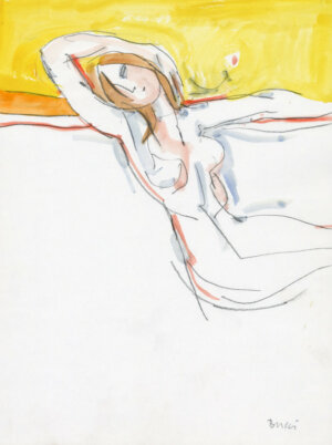 Photo of Untitled (D248) Figure, head in arm 1991 artwork