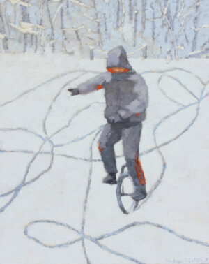 Image link Unicyclist in Snow