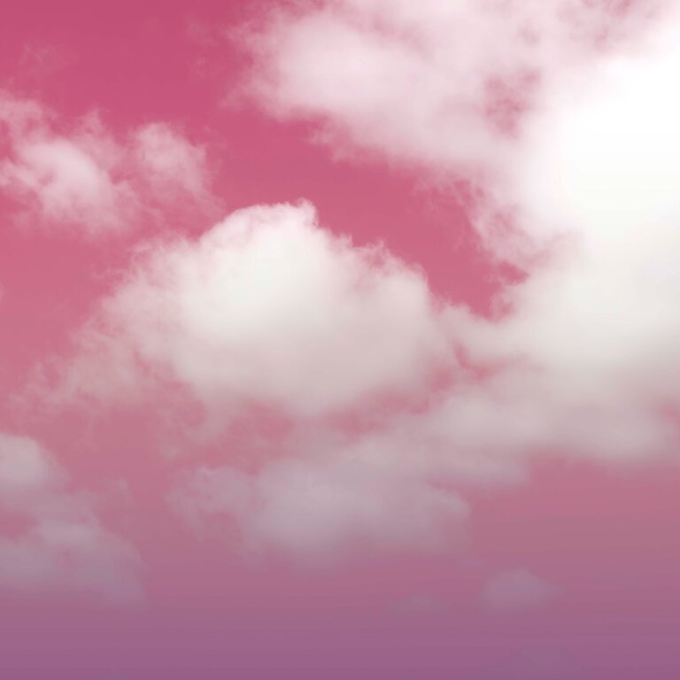 a photographic print of a wispy cirrus clouds with some nimbus. there is a gradient of warm bubblegum pink at the top to a softer cool pink at the bottom