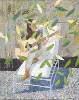 Photo of Guitarist in Nola artwork