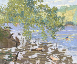 Photo of Orzo the Retriever artwork