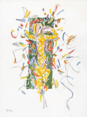 Photo of Untitled (D297) Figure in Glo 6/4/95 artwork