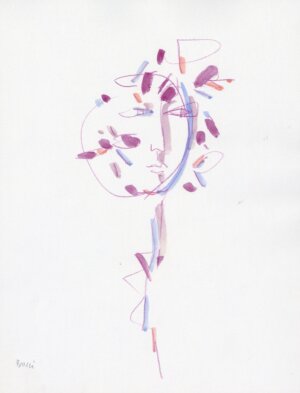 Photo of Untitled (D302) Face 1/2/94 artwork