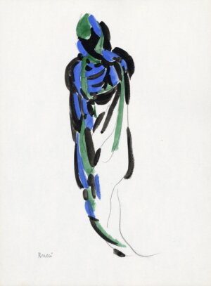 Photo of Untitled (D326) Blue, Black 2/14/77 artwork