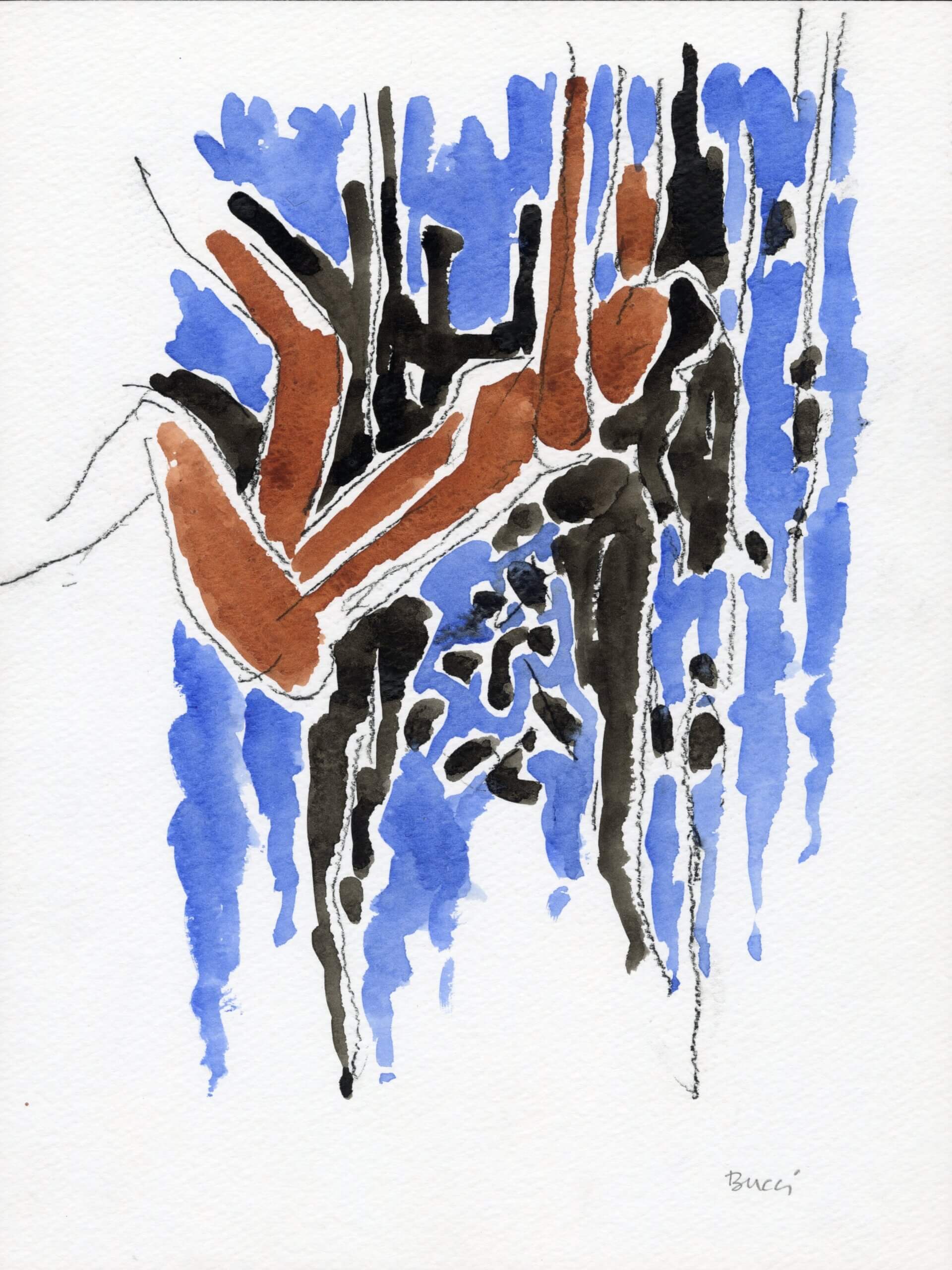 Image of Untitled (D336) Falling figure 8/15/97