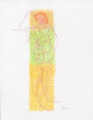 Photo of Untitled (D339) Figure in shaded column 2/15/13 artwork