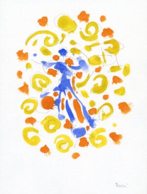 Photo of Untitled (D340) Blue figure, July 2013 artwork
