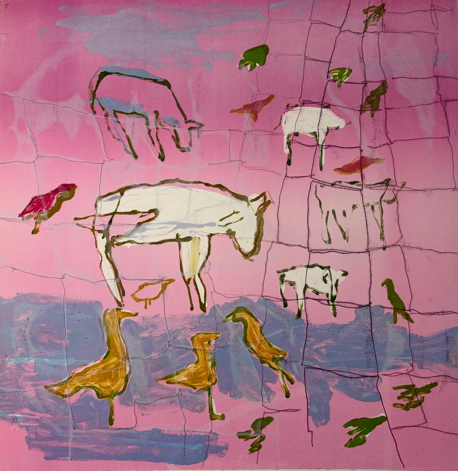 Image of Cows and Egrets