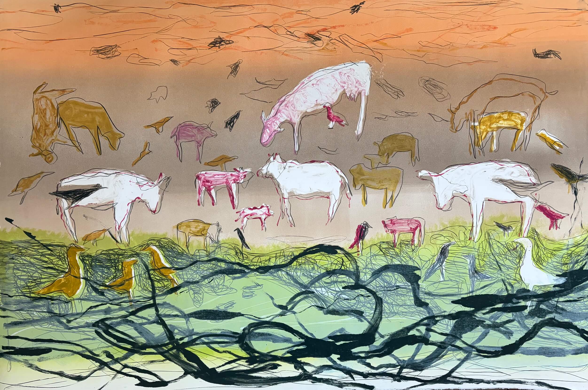 Image of Sunset on the Farm