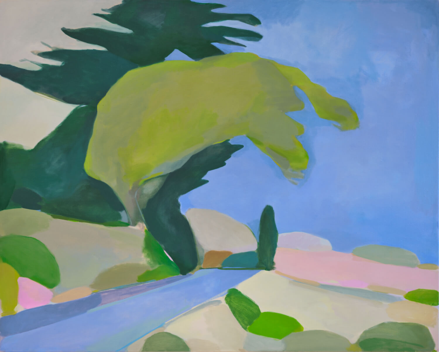 Image of Windy Curve in Blue